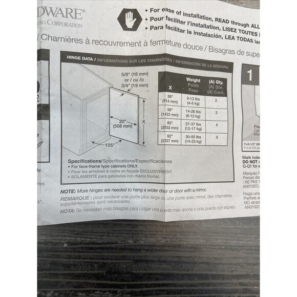 Brainerd 2-Pack 1/2-in Nickel Plated Soft Close Concealed Cabinet Hinge Lot Of 2 - Picture 6 of 16